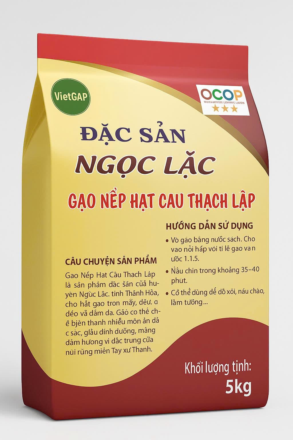Gạo nếp hạt cau Thạch Lập 2kg